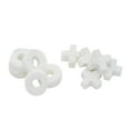 thumbnail image 5 of DecMode 6" x 1" White Marble Tic Tac Toe Small Game Set with Gold Metal Inlay, 1-Piece, 5 of 13