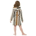 thumbnail image 7 of FORMRS Niños Bathrobe Unisex Hooded Robe Soft Plush Pajamas Sleepwear, Size 2-3T, Abstract Dots, 7 of 7