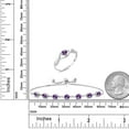 thumbnail image 2 of Gem Stone King 2.87 Ct Round Purple Amethyst 925 Sterling Silver Ring and Bracelet Jewelry Set (Size 7), 2 of 3