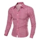 thumbnail image 1 of Camisa De Botones Para Hombre Blusa superior de camisa de autocultivo a cuadros de manga larga para hombre (Red, XXL), 1 of 4