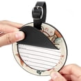 thumbnail image 2 of Fish 2pcs PU Leather Round Bag Tags Suitcase Handbag Tags with Privacy Cover and Name ID Tag for Travel Luggage, Handbags, Backpacks, School Bags, 2 of 6