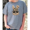thumbnail image 2 of Ink Printed NOT a Chenille Patch Family Matching Camo Hat Easter Bunny Shirt for Boys Granite Heather Shirt Youth Large, 2 of 8