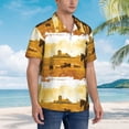 thumbnail image 3 of Balery Western Cowboy Ranch Camisas hawaianas de manga corta para hombre, camisas playeras de corte holgado, camisas de vacaciones con botones,3X-Large, 3 of 7