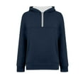 thumbnail image 5 of Ailaofu Womens Hoodies Quarter Half Zip Pullover Oversized Sweatshirts Half With Pockets Fall Clothes, 5 of 5