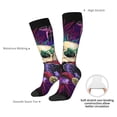thumbnail image 4 of Xecao Mushrooms and Skull print thigh-high socks, crafted for both men and women with a stretchy, high-opaque design perfect for daily wear, 4 of 6