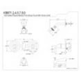 thumbnail image 2 of Kingston Brass KB678 Magellan Twin Handles Tub Shower Faucet Pressure Balanced With Volume Control, Brushed Nickel, 2 of 2