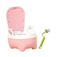 thumbnail image 2 of Kokiya Baby Potty Toilet (Brush Included) Potty for Travel Indoor Infants pink, 2 of 9