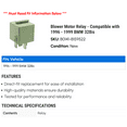 thumbnail image 2 of Blower Motor Relay - Compatible with 1996 - 1999 BMW 328is 1997 1998, 2 of 2