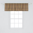 thumbnail image 2 of Ambesonne Brown Plaid Valance Pack of 2, Country Style Tartan, 54"X18", Almond and Dark Rosewood, 2 of 4