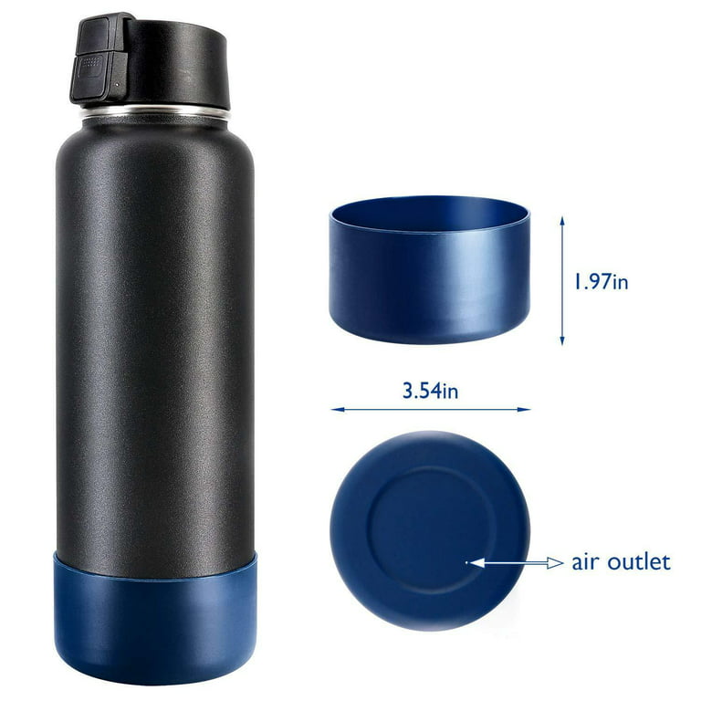 Protective Silicone Bottle Boot/Sleeve Hydro Vacuum Flask Compatible, BPA  Free Anti-Slip Bottom Cover Cap Stainless Steel Water Bottle, Dishwasher
