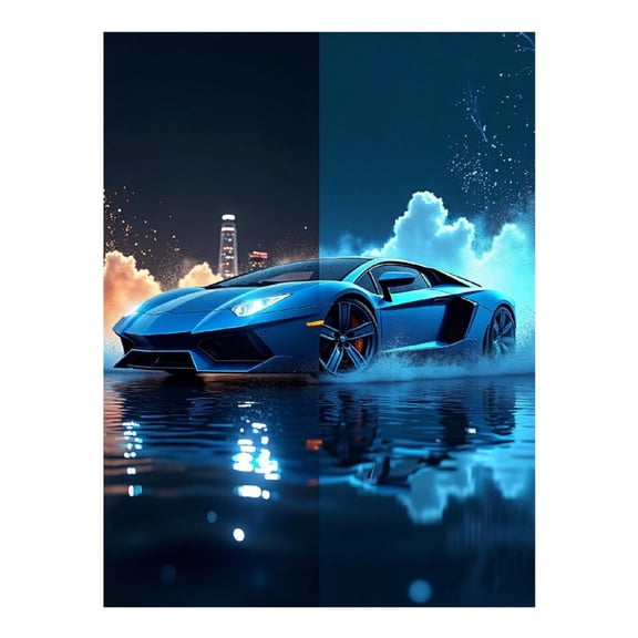 Diamond Art Kit for Adults, Modern Car Cobalt Print No.15 Diamond Painting for Adults Beginners, 5D DIY Diamond Art Painting Kits, Colorful Diamond Painting Craft for Home Decor 12x16