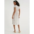 thumbnail image 5 of Time and Tru Women’s Smocked Waist Midi Dress with Short Sleeves, Sizes XS-XXXL, 5 of 6