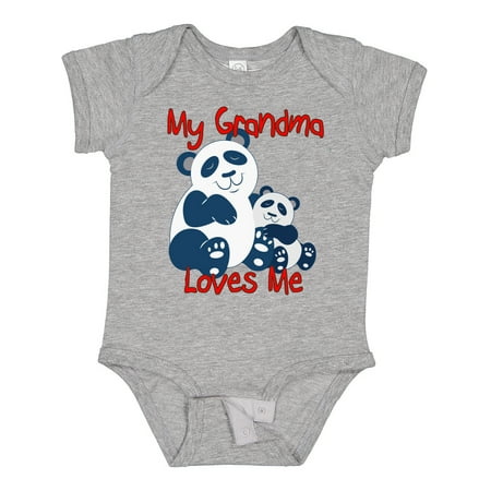 

Inktastic My Grandma Loves Me Panda Gift Baby Boy or Baby Girl Bodysuit