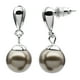 thumbnail image 1 of Aretes Ocean Heart OH15-396 baño de oro blanco con perla en tono bronce, 1 of 2