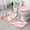 Pink White Gold, variant on Blue Gold Wave Marble Pattern Bathroom Rugs Sets 3 Piece,Toilet Cover Set,Absorbent Non Slip Bathroom Mats Sets with U-Shaped Contour Rug Toilet Rug Set
