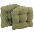 thumbnail image 1 of 16-inch Solid Microsuede U-shaped Tufted Chair Cushions (Set of 2), 1 of 2