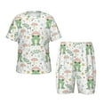 thumbnail image 1 of Fotbe Frog and Mushrooms Pijama Estampada de 2 Piezas para Niños – Ropa de Dormir de Manga Corta Cómoda para Niños y Niñas, Camiseta y Shorts de Algodón-Large, 1 of 6