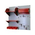 thumbnail image 2 of Wall Control Pegboard Hobby Craft Pegboard Organizer Storage Kit with Gray Pegboard and Red Accessories, 2 of 6