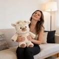 thumbnail image 6 of 23.62in Adorable Furry Highland Cow Plush Plaything, Soft Stuffed Running Cow Animal Doll, Cute Cuddly Cow Plushie for Stress Relief & Emotional Comfort, Home Decor Gift for Youngster Adults, Khaki, 6 of 7