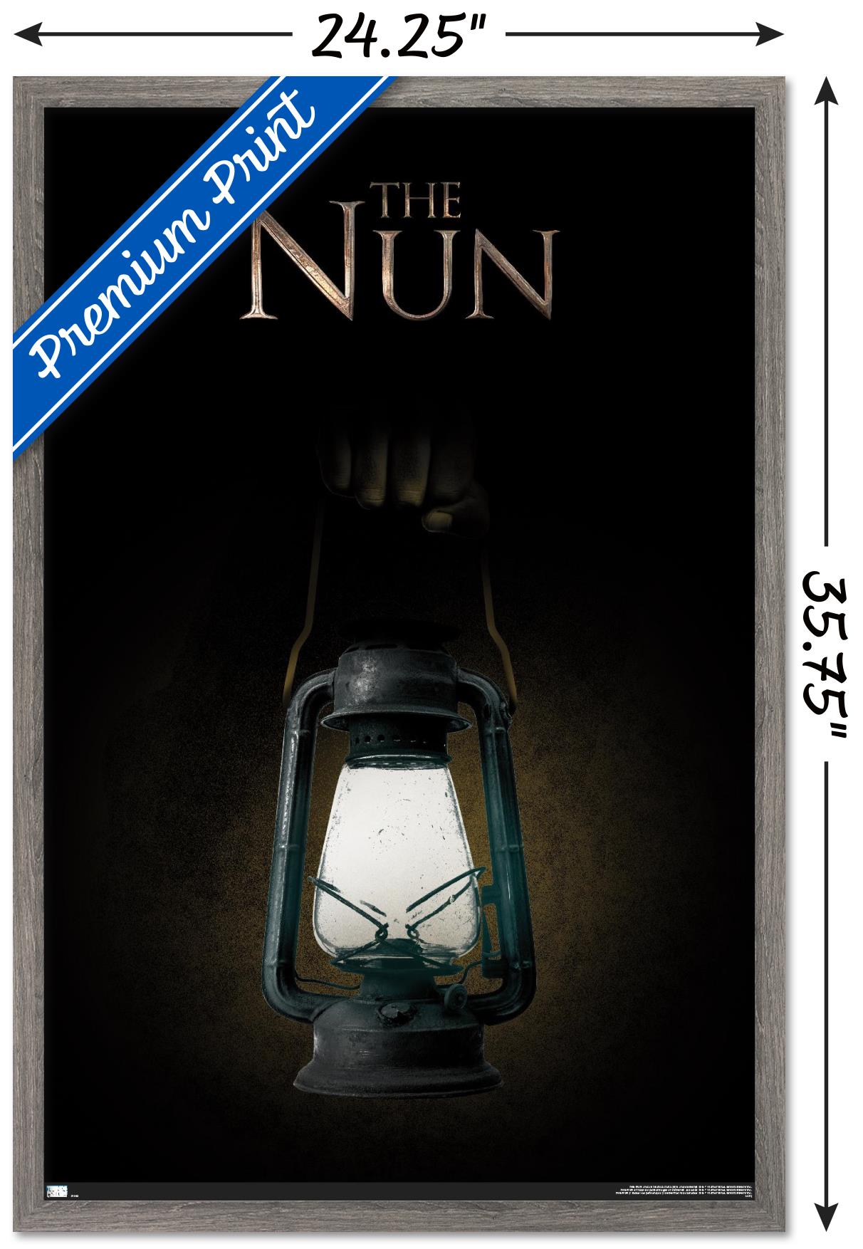 The Nun - Lantern Wall Poster, 22.375" x 34", Framed