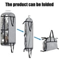 thumbnail image 4 of Foldable Garment Bag Suit Storage for Hanging Clothes Travel, Large Capacity Transparent Window Smooth Zipper, Dust-Proof Breathable Organizer for Closets Home Business Trips, 4 of 6
