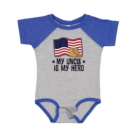 

Inktastic My Uncle is My Hero Military Nephew Gift Baby Boy or Baby Girl Bodysuit