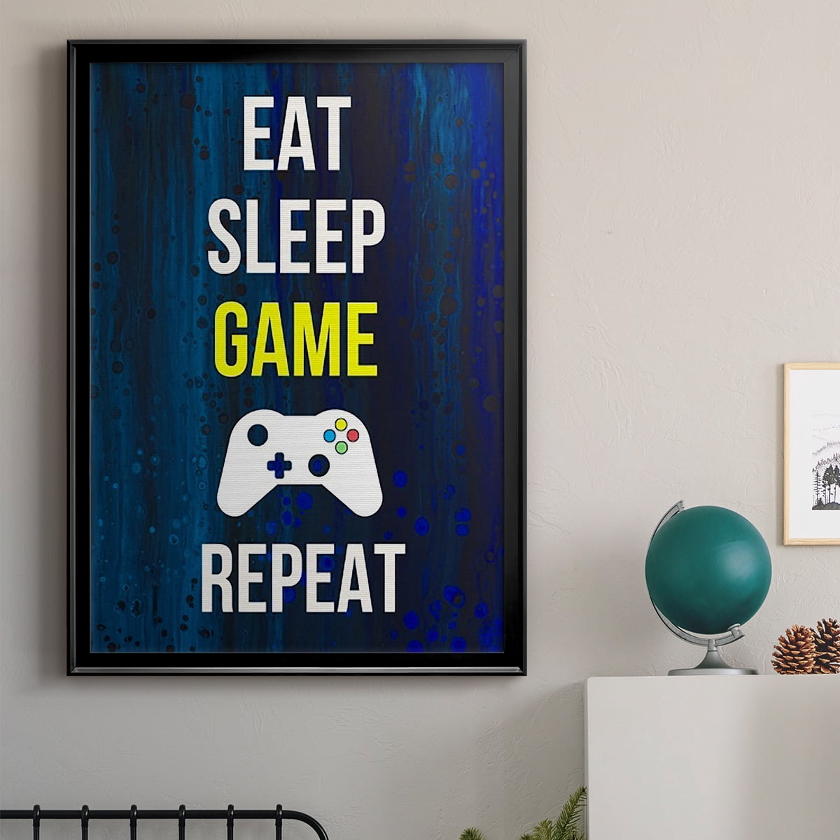 Gamer at Play V Premium Framed Print, in Gold, Black, or Silver - Ready to Hang