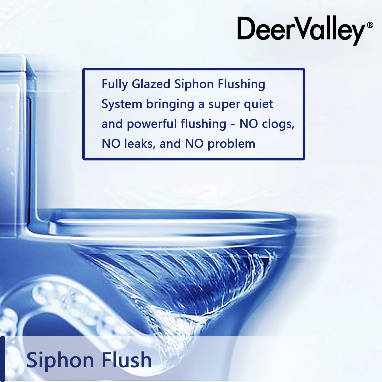 DeerValley Prism DV-1F52636 Dual-Flush Elongated One-Piece Toilet with Glazed Surface (Seat Included)
