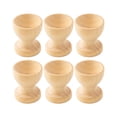 thumbnail image 2 of Fiudx Porta Huevos de Madera, Paquete de 6, Color Caqui, Portavasos de Madera Sin Pintar, Diseño Seguro para Decorar Fácilmente, Uso En La Cocina, Regalo para Celebrar Pascua., 2 of 6