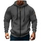 thumbnail image 1 of Dolkfu Sudadera con capucha para hombre, sudadera con cremallera completa y bolsillos en las mangas, camiseta de entrenamiento para hombre XXL, 1 of 5