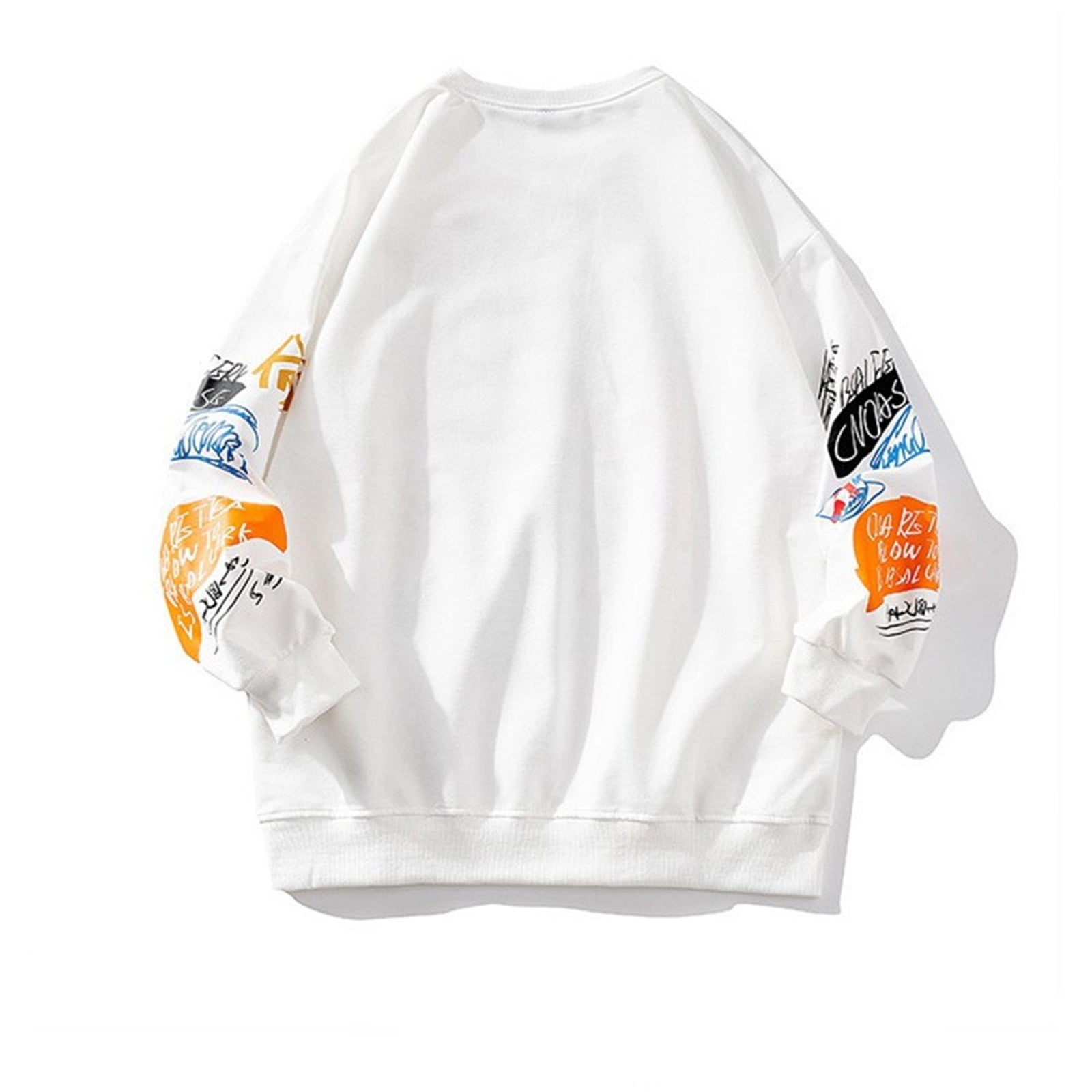 Pompotops 2021 Nouveaux Chandails pour Hommes Automne et Hiver, Chandails à  Manches Longues Col Rond Imprimé, Chandails Mode Graffiti Grande Taille en 