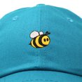 thumbnail image 2 of DALIX Bumble Bee Baseball Cap Dad Hat Embroidered Womens Girls in Teal, 2 of 6
