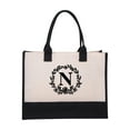 thumbnail image 1 of Bolsa de Playa de Lona Personalizada para Mujer | Bolsa Grande de Compras de Algodón de 42 X 32 X 15 Cm con Forro Impermeable para Playa, Viajes y Regalos, 1 of 1