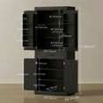 thumbnail image 3 of 72" Kitchen Pantry Cabinet, Kitchen Storage Cabinet with Barn Doors, Black, 3 of 10