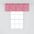 thumbnail image 2 of Ambesonne Bohemian Window Valance, Curly Feathers Drawing, 54" X 18", Pastel Pink and White, 2 of 3