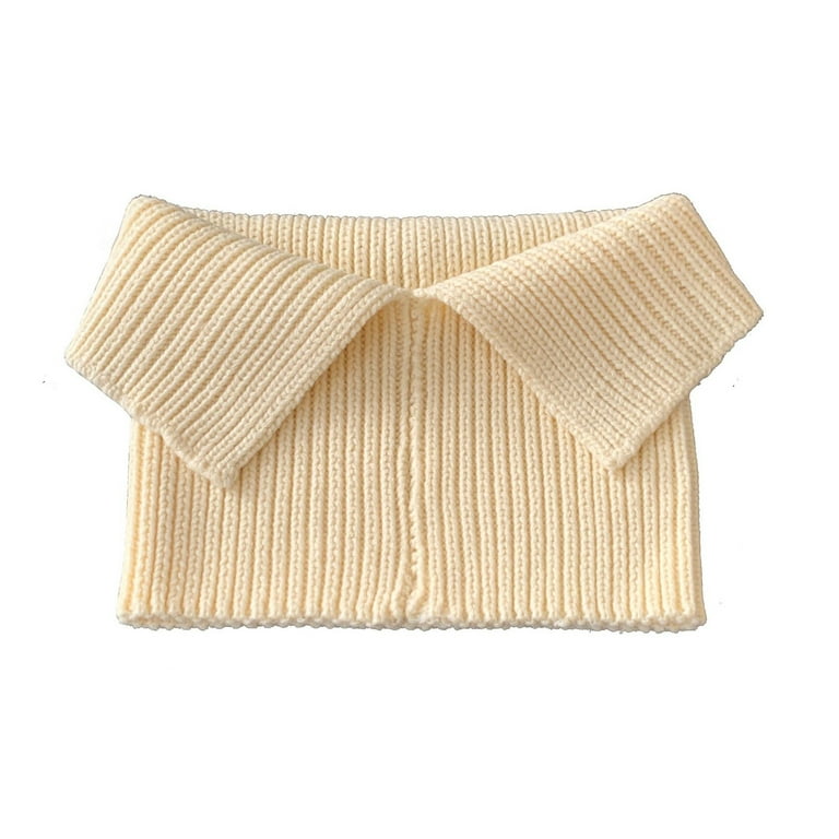 Winter Fleece Lined Knitted Neck Warmer Scarf, 2 or 1 Pack Neck