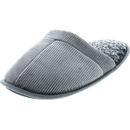 

SC Home Collection Mens Plush Fashion House Slippers Grey 7/8