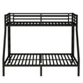 thumbnail image 4 of Lisonu Twin XL over Queen Bunk Bed, Heavy-Duty Metal Frame with 2 Ladders, Noise-Free Space-Saving Bunkbed for Teens & Adults, No Box Spring Needed, Black, 4 of 14