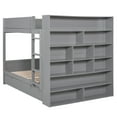 thumbnail image 5 of Newest Full over Full Bunk Bed With 2 Drawers and Multi-layer Cabinet, Gray, 5 of 11