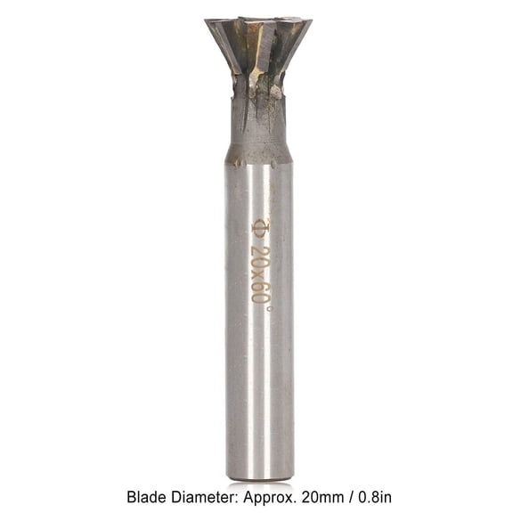 Dreamhall 1 Pcs 6 Flutes Dovetail Cutter 60 Degree Carbide Metalworking Cutting Tool For
