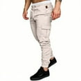 thumbnail image 5 of Mgmyaa Men's Casual Cotton Joggers Pants Elastic Waist Comfortable Loose Fit Sweatpants Ankle Length Cargo Pants with Multi-Pocket, 5 of 6