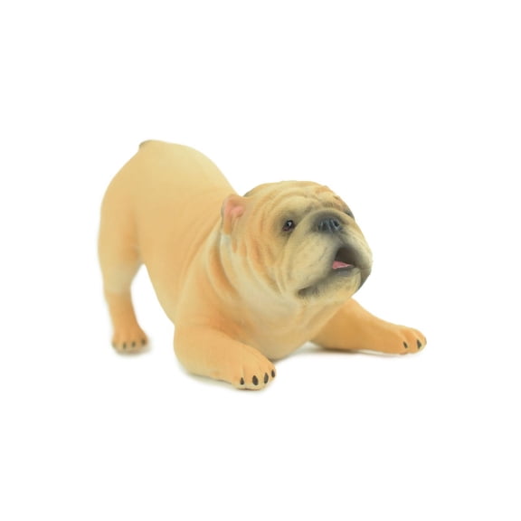 English Bulldog, Museum Quality, Hand Painted, Educational, Rubber Canine, Realistic, K9, Figure, Toys, Kids, Gift, 4 Inches. CH761 BB191