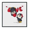 thumbnail image 2 of Hilo de bordar Love Penguin Full Eco-cotton 14CT FLhrweasw Kit de punto de cruz contado Nuevo, 2 of 9