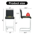 thumbnail image 4 of TesNus Bar Stools Set of 2 Black Faux Leather Modern C-Shaped Chrome Legs for Kitchen, 4 of 7