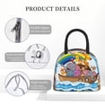 thumbnail image 4 of Salouo Rainbow Animals on Noah's Ark for Insulated Lunch Bag for Women/Men - Leakproof Cooler Tote Bag Organizer - Reusable Lunch Box for Office Picnic Hiking Beach-One Size, 4 of 6
