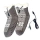 thumbnail image 3 of Pantuflas Cama Acogedoras Con Calefacción USB Calcetines Esponjosos para El Interior (gris), 3 of 4