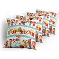 thumbnail image 5 of Ambesonne Christmas Throw Pillow Cover 4 Pack, Joy Santa, 18", Multicolor, 5 of 7
