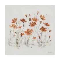 Trademark Fine Art 'Wildflowers III Orange on White' Canvas Art by Lisa Audit