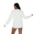 thumbnail image 2 of Women's Gameday Couture White NC State Wolfpack Oversized Swift Strike Long Sleeve T-Shirt, 2 of 4