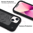 thumbnail image 6 of SaniMore for iPhone 13 6.1" Magnetic Case Support Wireless Charging, Soft Silicone & Hard Plastic Frame Built-in 36 Grain N52 Magnets Heavy Duty Full Body Protective Shell, Black, 6 of 7